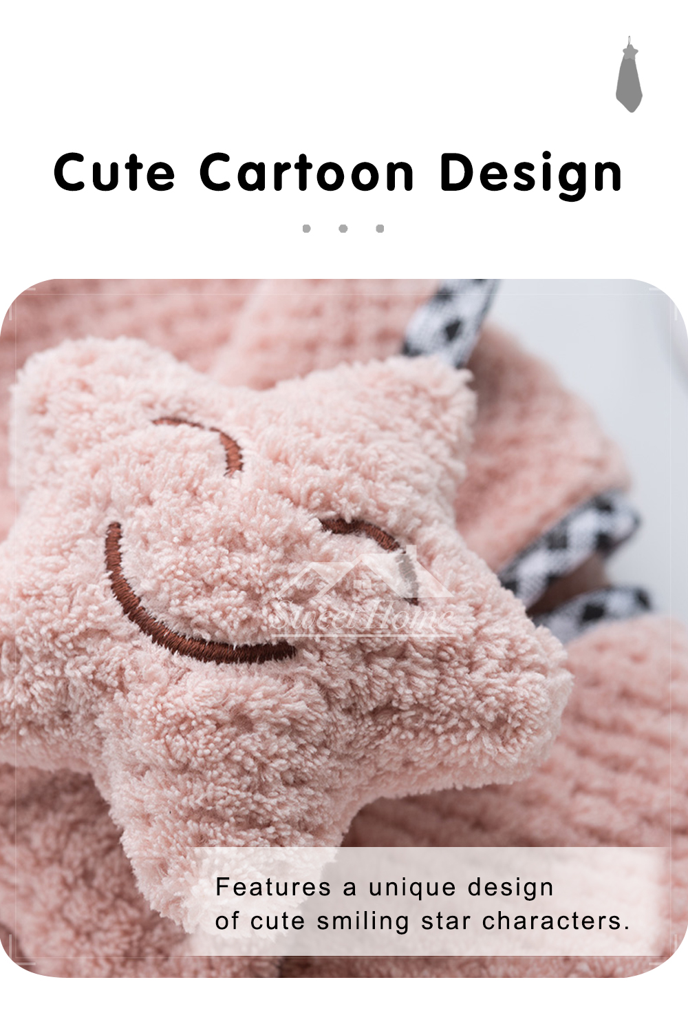 Mix Colour Ins Style Cute Star Hand Towel-7